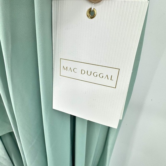 Mac Duggal Women's Sage High Low One Shoulder Prom Gown Size 10 NWT - Picture 11 of 13